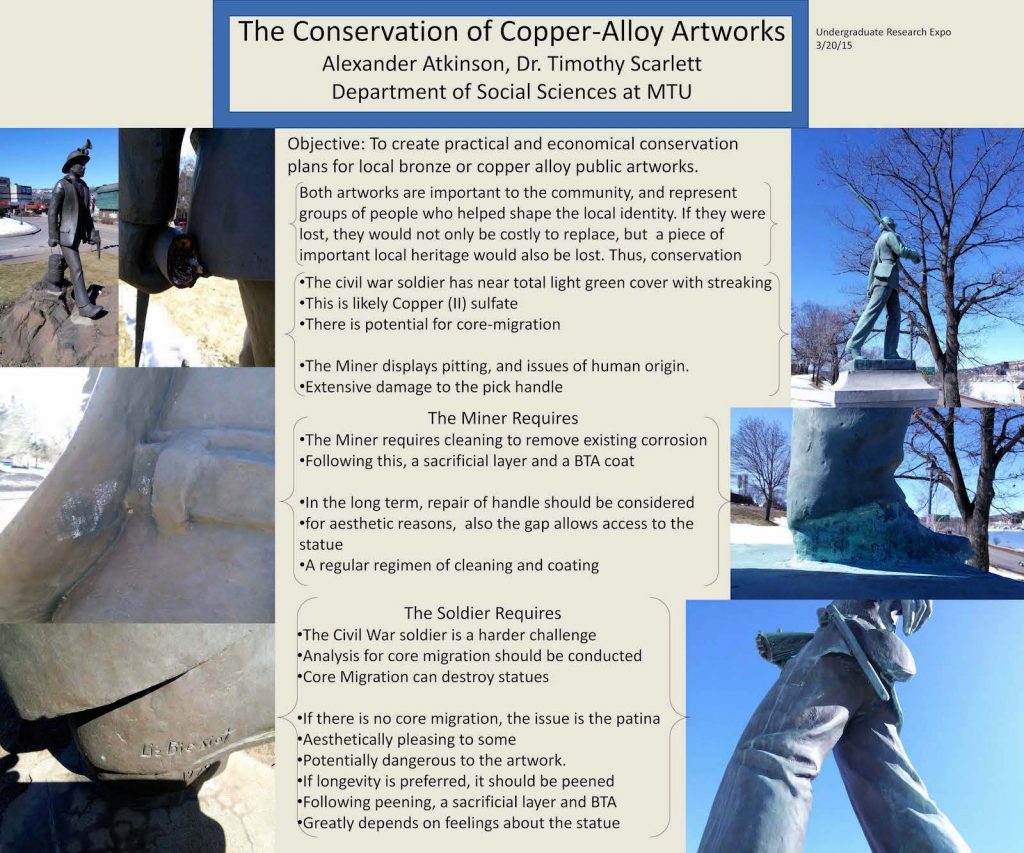 Alexander Atkinson, Conservation of Cu Alloy Artifacts in Houghton, MI